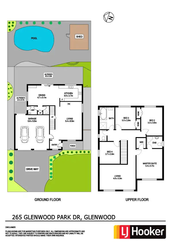 Floorplan of Homely house listing, 265 Glenwood Park Drive, Glenwood NSW 2768