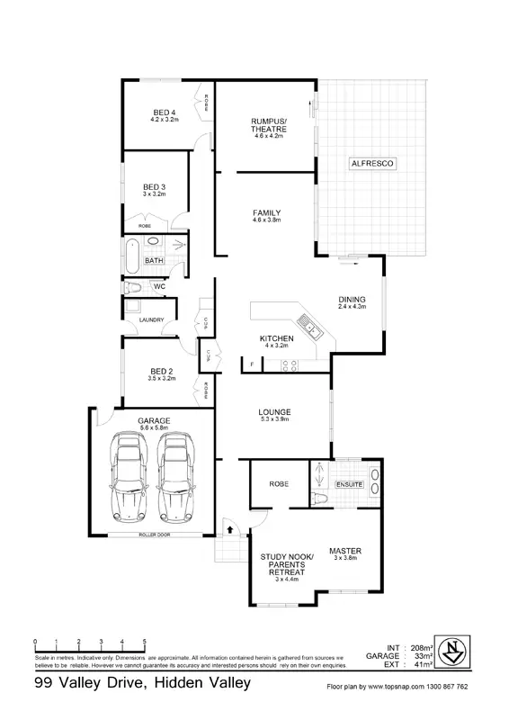 Floorplan of Homely house listing, 99 Valley Drive, Hidden Valley VIC 3756