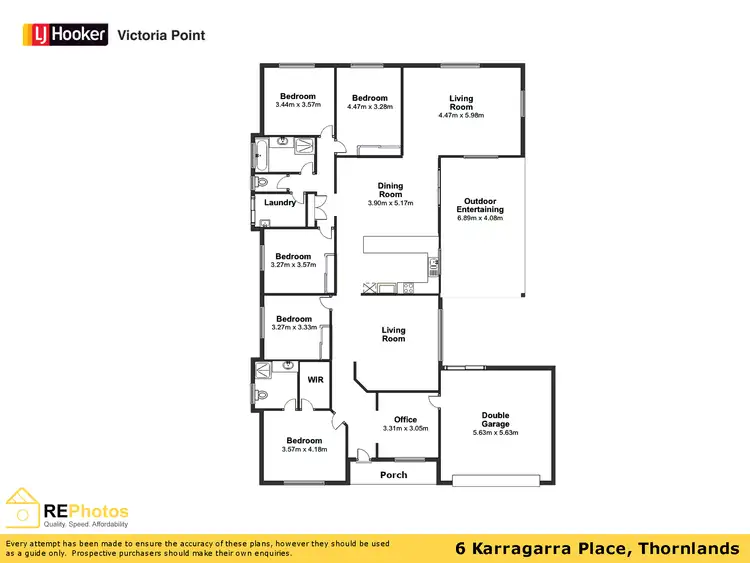 Floorplan of Homely house listing, 6 Karragarra Place, Thornlands QLD 4164
