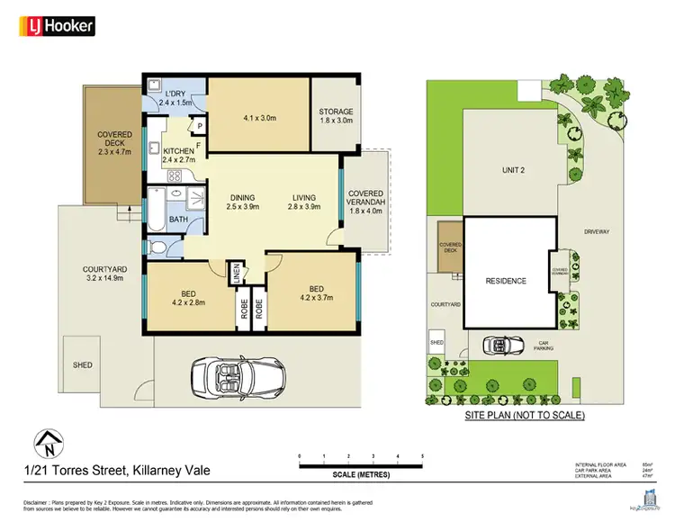 Floorplan of Homely semi-detached listing, 1/21 Torres Street, Killarney Vale NSW 2261