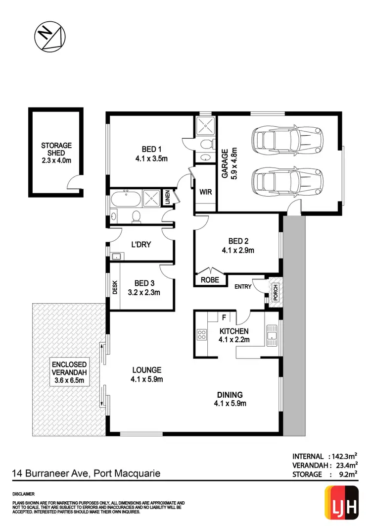 Floorplan of Homely house listing, 14 Burraneer Avenue, Port Macquarie NSW 2444