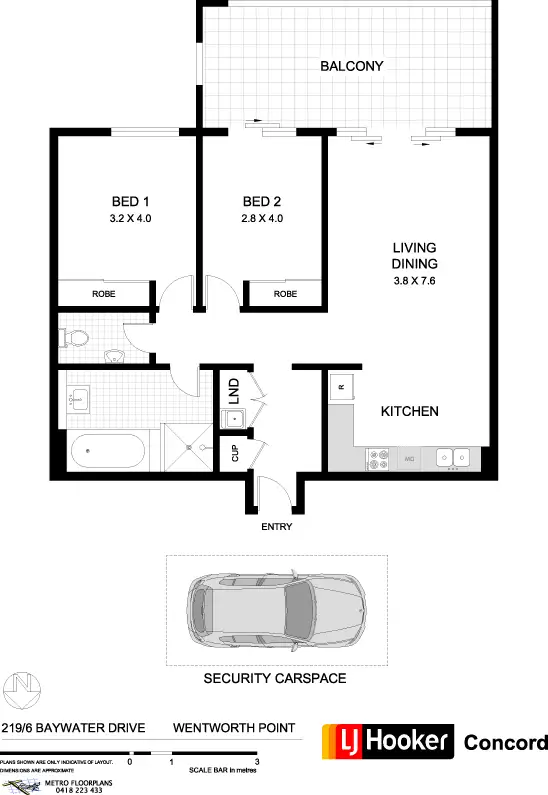 Floorplan of Homely apartment listing, 219/6 Baywater Drive, Wentworth Point NSW 2127