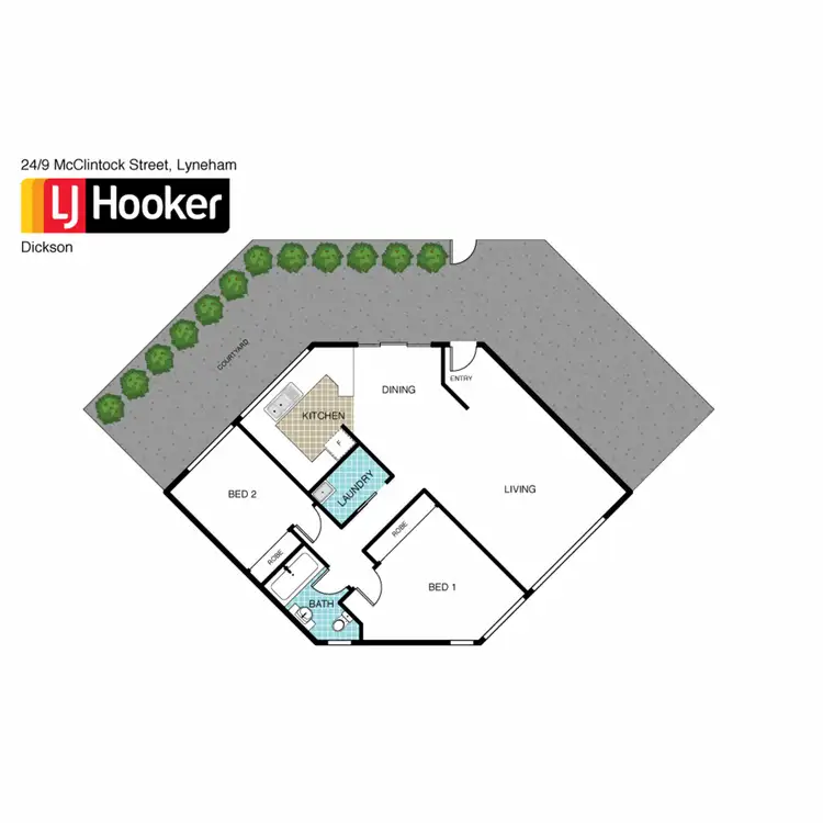 Floorplan of Homely townhouse listing, 24/9 McClintock Street, Lyneham ACT 2602