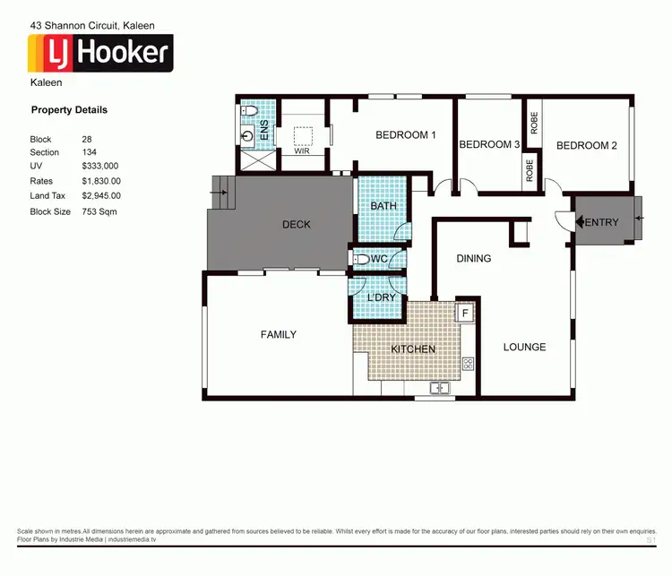 Floorplan of Homely house listing, 43 Shannon Circuit, Kaleen ACT 2617