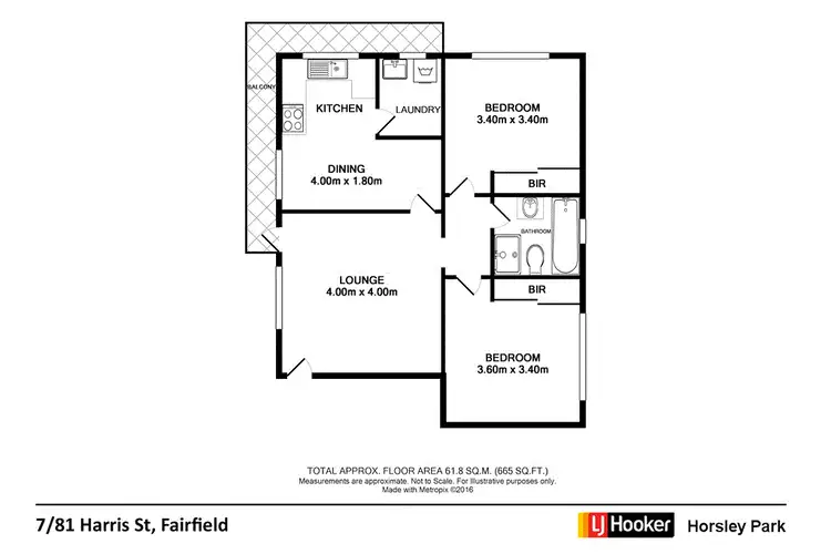 Floorplan of Homely apartment listing, 7/81 Harris Street, Fairfield NSW 2165