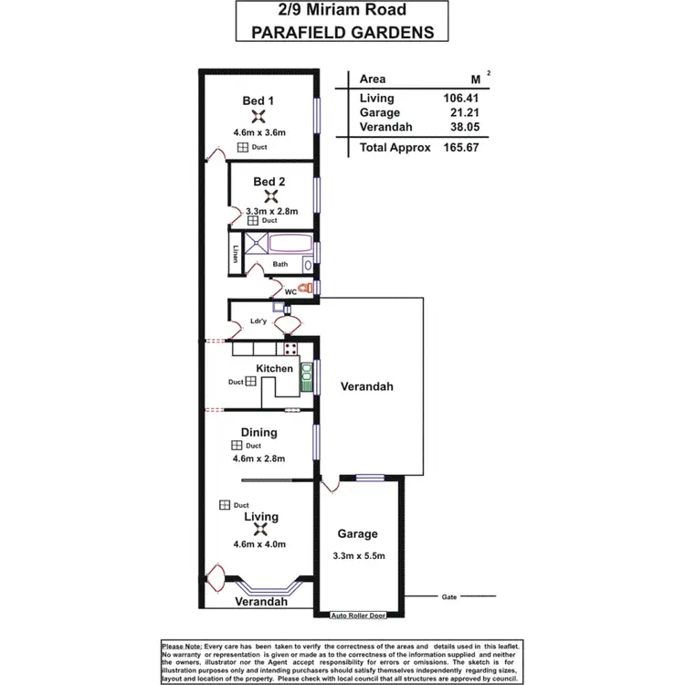 Floorplan of Homely unit listing, 2/9 Miriam Road, Parafield Gardens SA 5107