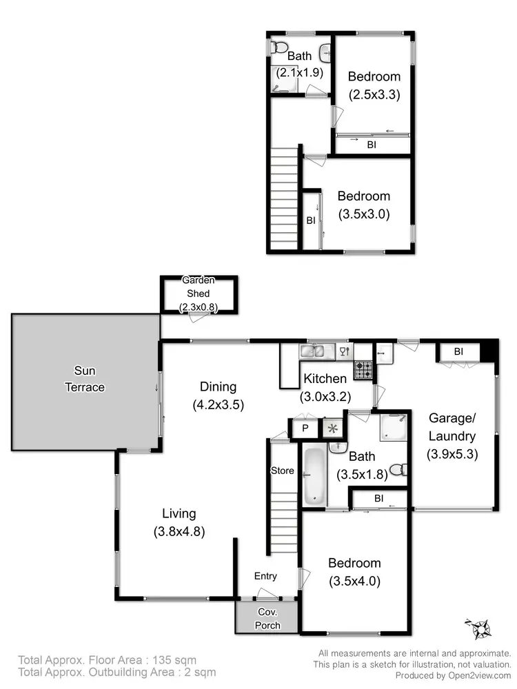 Floorplan of Homely villa listing, 2/301 Main Road, Austins Ferry TAS 7011