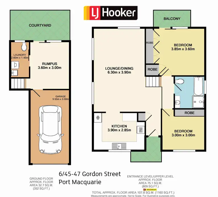 Floorplan of Homely townhouse listing, 6/43-47 Gordon Street, Port Macquarie NSW 2444