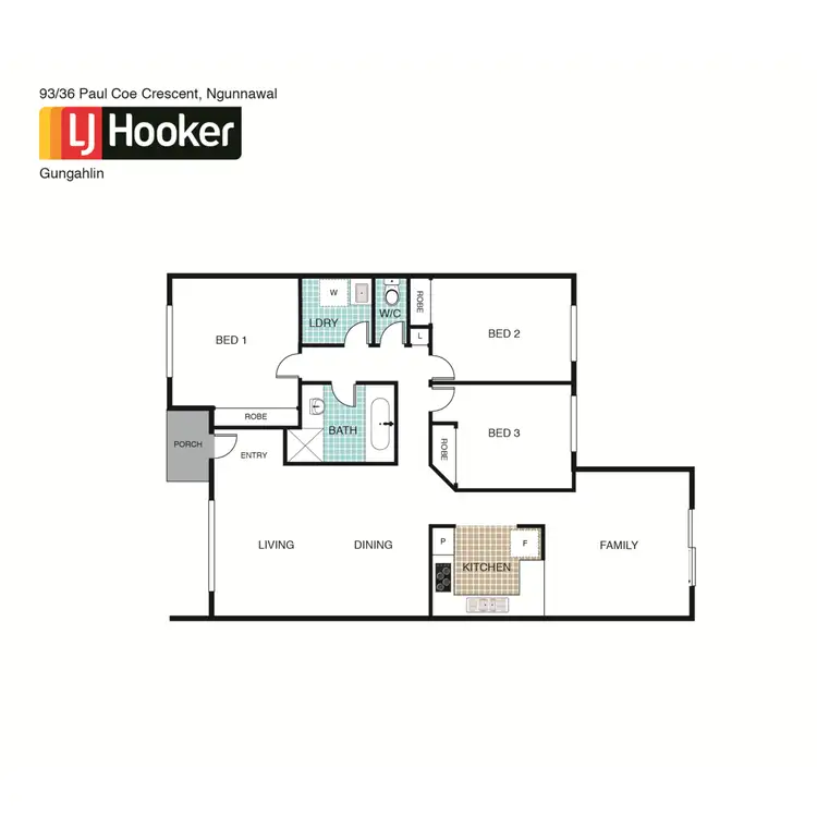 Floorplan of Homely townhouse listing, 93/36 Paul Coe Crescent, Ngunnawal ACT 2913