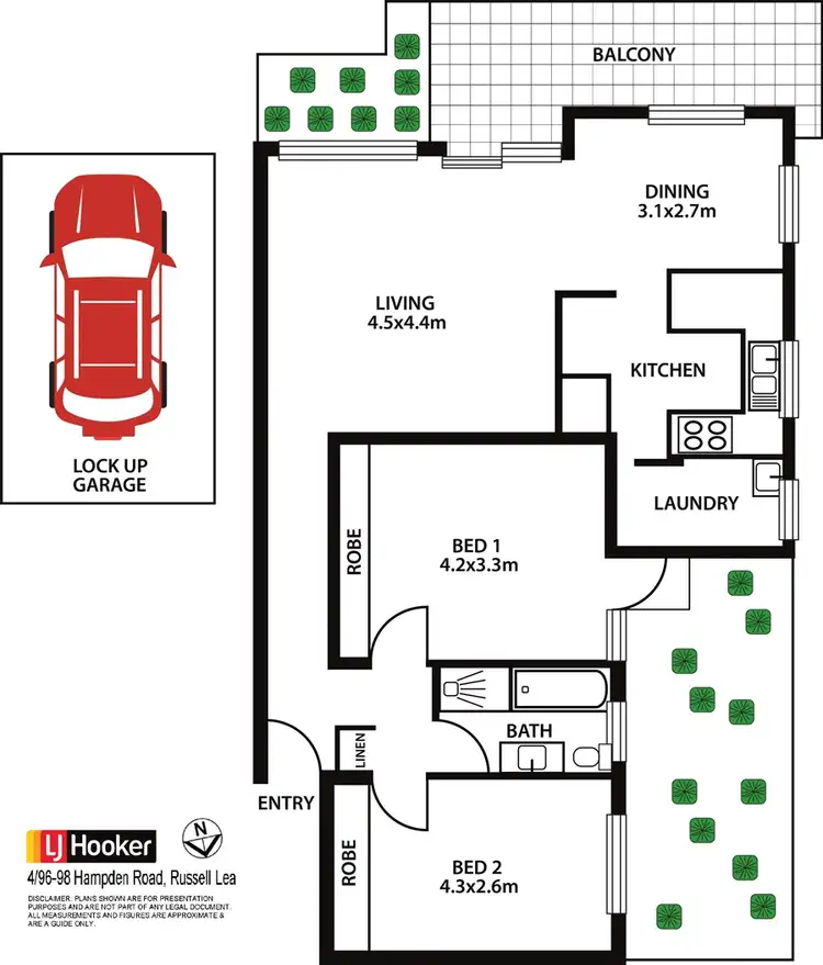 Floorplan of Homely apartment listing, 4/96-98 Hampden Road, Russell Lea NSW 2046