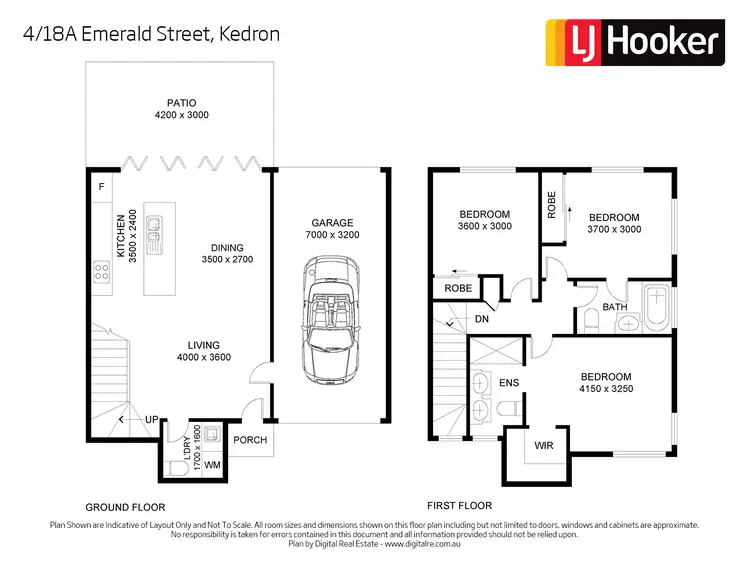 Floorplan of Homely townhouse listing, 4/18A Emerald, Kedron QLD 4031