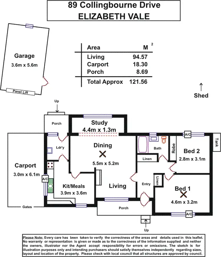 Floorplan of Homely house listing, 89 Collingbourne Drive, Elizabeth Vale SA 5112