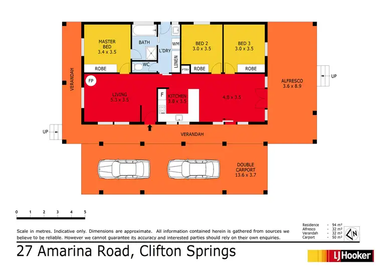 Floorplan of Homely house listing, 27 Amarina Road, Clifton Springs VIC 3222