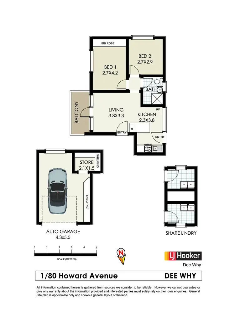 Floorplan of Homely unit listing, 1/80 Howard Avenue, Dee Why NSW 2099