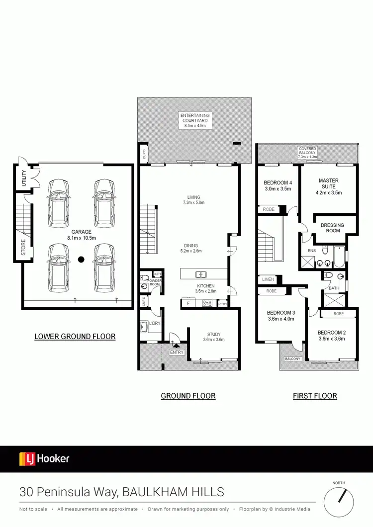 Floorplan of Homely townhouse listing, 30 Peninsula Way, Baulkham Hills NSW 2153
