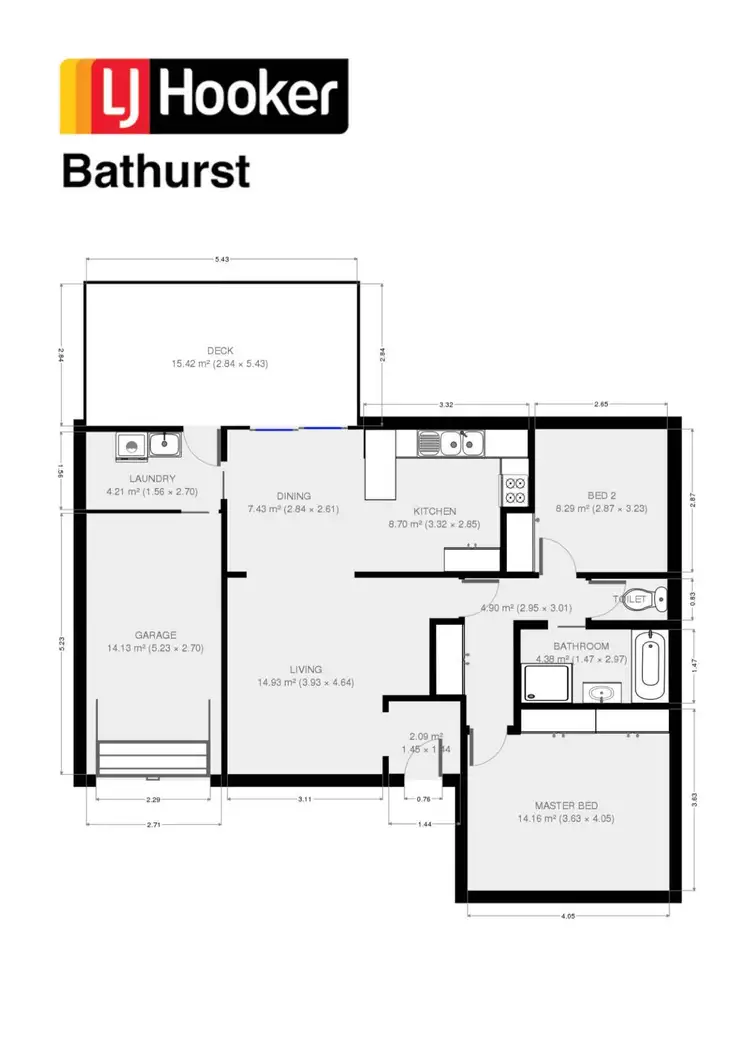 Floorplan of Homely unit listing, 14A West Street, West Bathurst NSW 2795