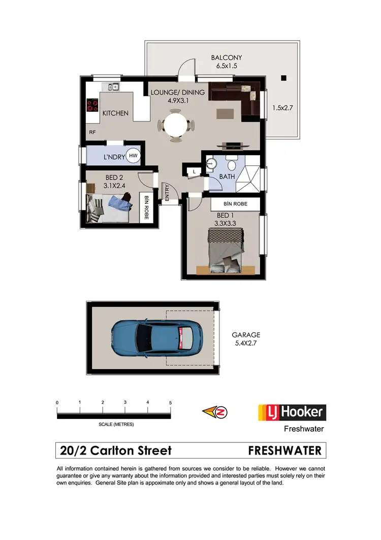 Floorplan of Homely unit listing, 20/2 Carlton Street, Freshwater NSW 2096