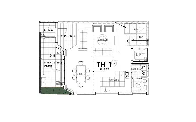Floorplan of Homely townhouse listing, 1/1357-135 Botany Rd, Botany NSW 2019