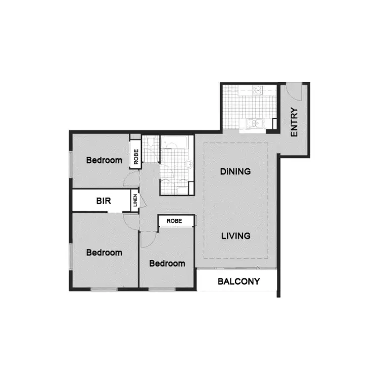 Floorplan of Homely apartment listing, 56/33 La Trobe Street, Melbourne VIC 3000