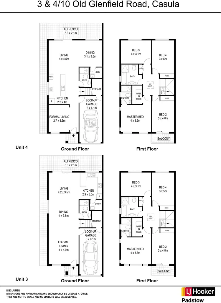 Floorplan of Homely townhouse listing, 3/10 Glenfield Road, Casula NSW 2170
