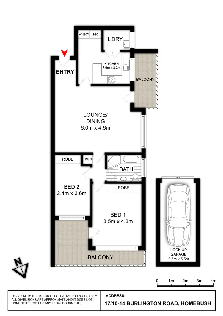 Floorplan of Homely apartment listing, 17/10-14 Burlington Road, Homebush NSW 2140