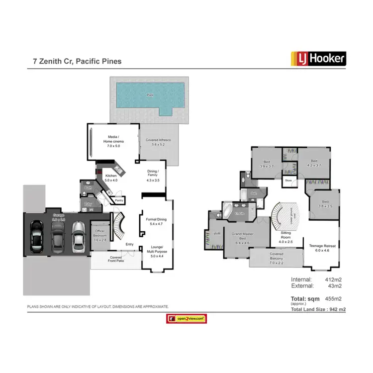 Floorplan of Homely house listing, 7 Zenith Crescent, Pacific Pines QLD 4211
