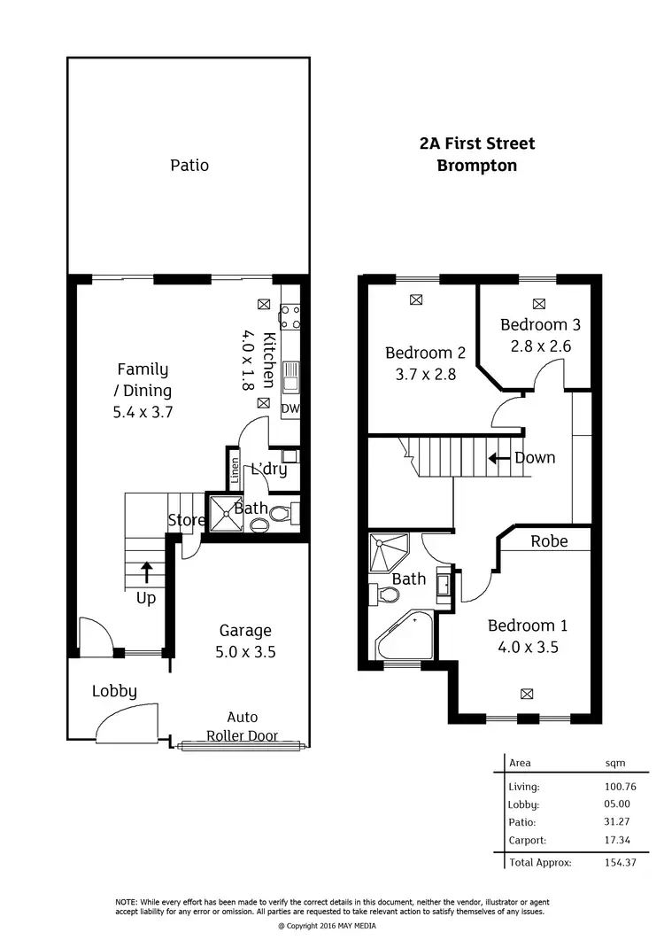 Floorplan of Homely townhouse listing, 6/2A First Street, Brompton SA 5007