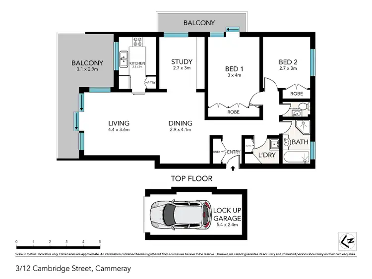 Floorplan of Homely apartment listing, 3/12 Cambridge Street, Cammeray NSW 2062