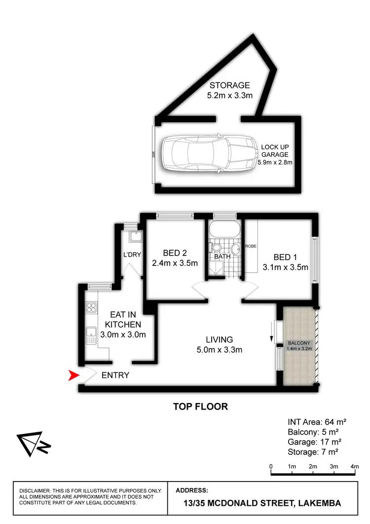 Floorplan of Homely apartment listing, 13/35 McDonald Street, Lakemba NSW 2195