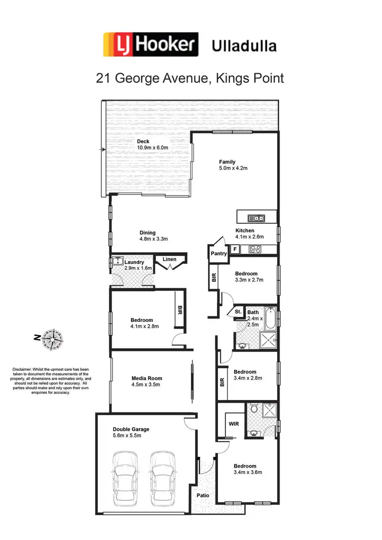 Floorplan of Homely house listing, 21 George Avenue, Kings Point NSW 2539
