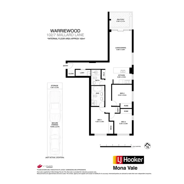 Floorplan of Homely apartment listing, 102/7 Mallard Lane, Warriewood NSW 2102