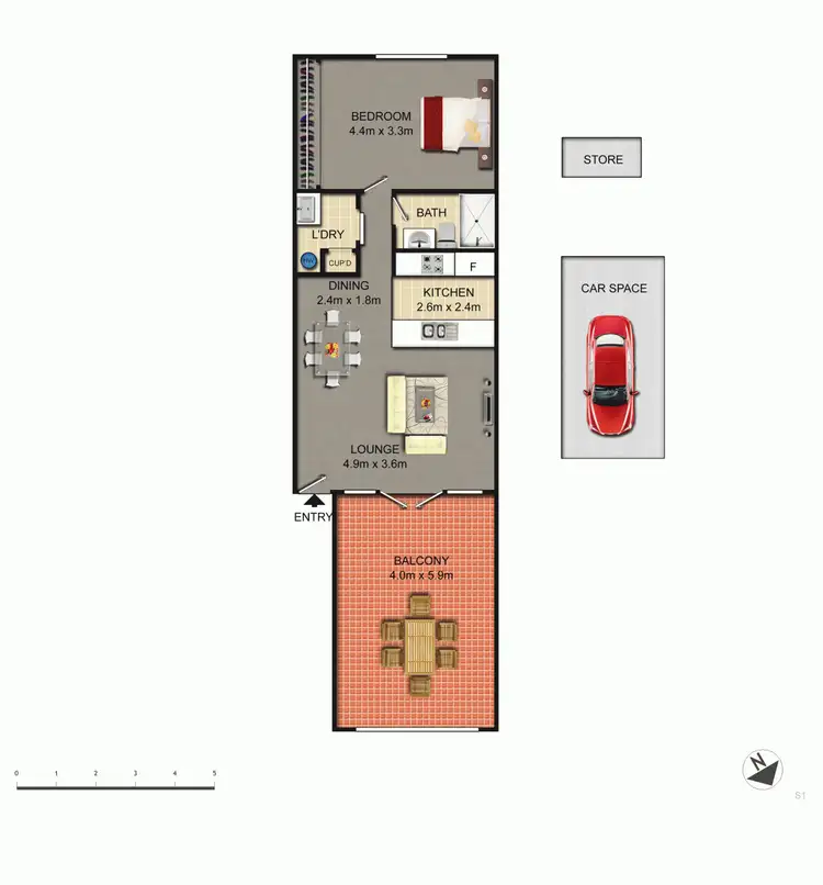 Floorplan of Homely apartment listing, 16/43 Ipima Street, Braddon ACT 2612