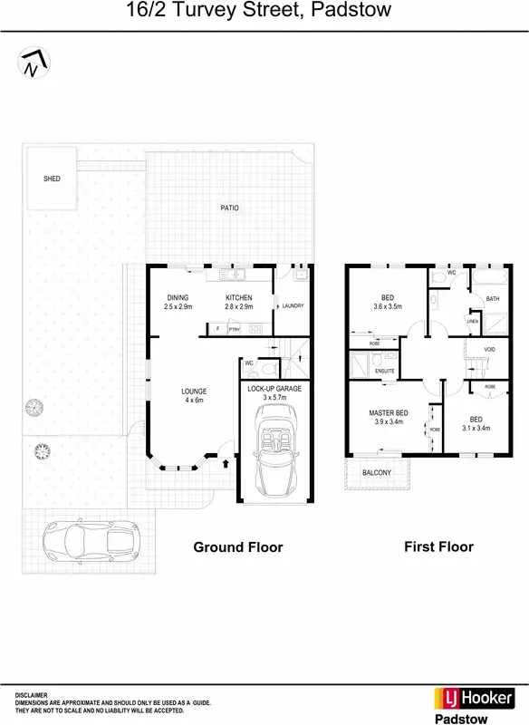 Floorplan of Homely townhouse listing, 16/2 Turvey Street, Padstow NSW 2211