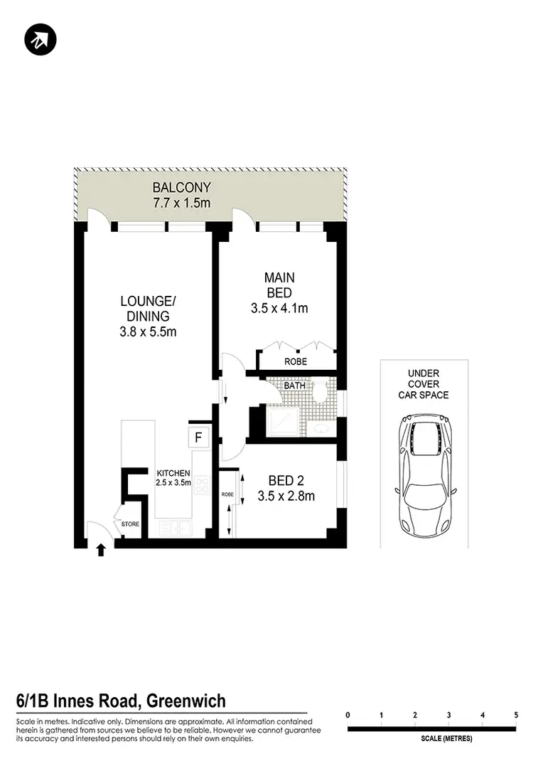 Floorplan of Homely apartment listing, 6/1B Innes Road, Greenwich NSW 2065