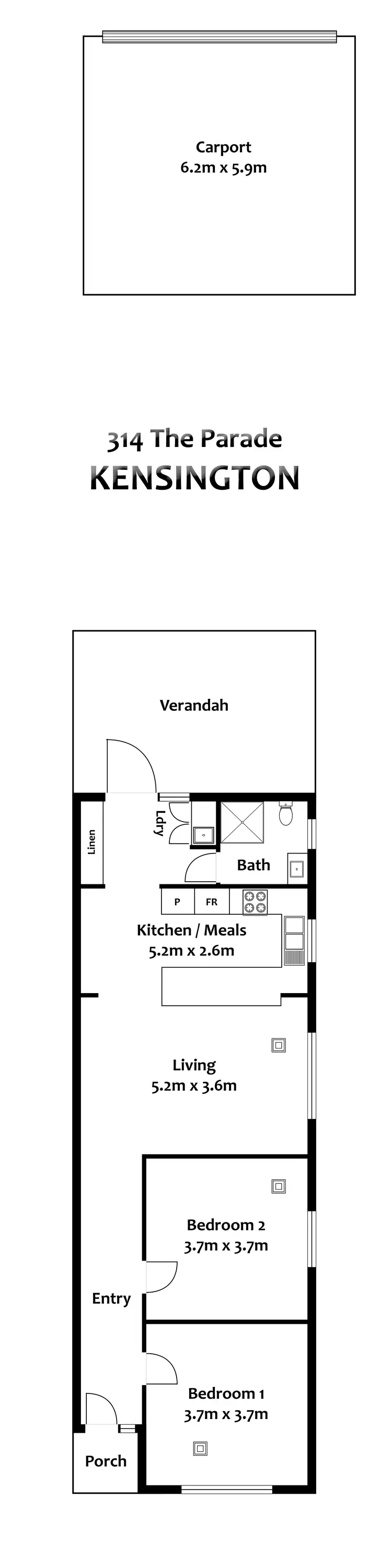 Floorplan of Homely house listing, 314 The Parade, Kensington SA 5068