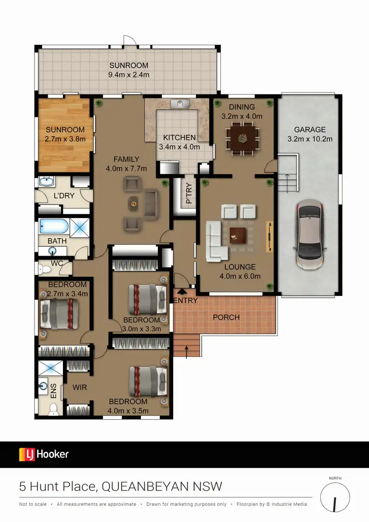 Floorplan of Homely house listing, 5 Hunt Place, Queanbeyan NSW 2620