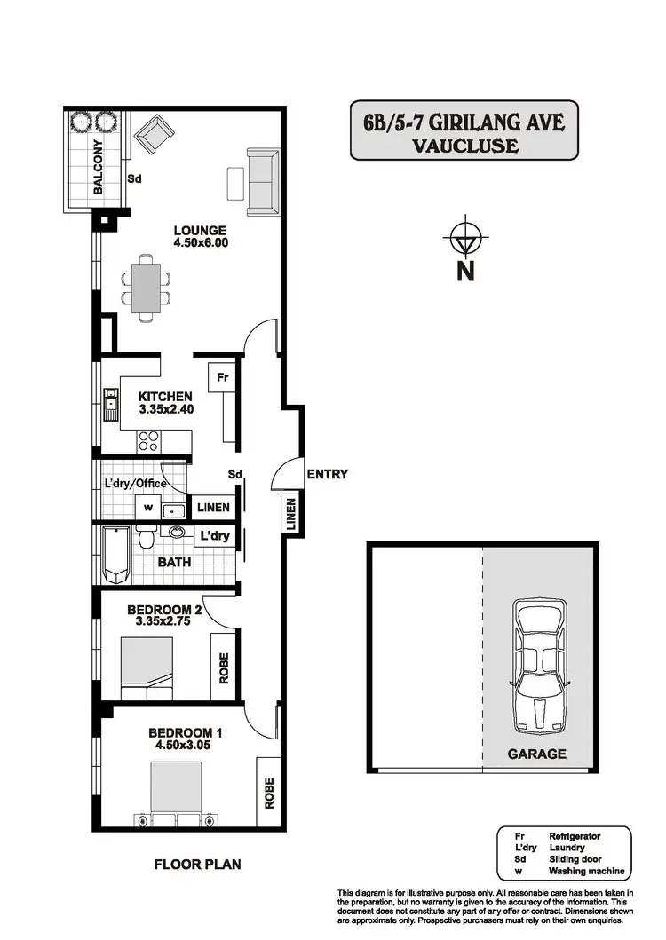 Floorplan of Homely apartment listing, 6B/5-7 Girilang Avenue, Vaucluse NSW 2030