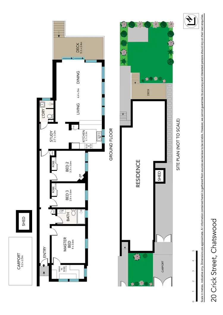Floorplan of Homely semi-detached listing, 20 Crick Street, Chatswood NSW 2067
