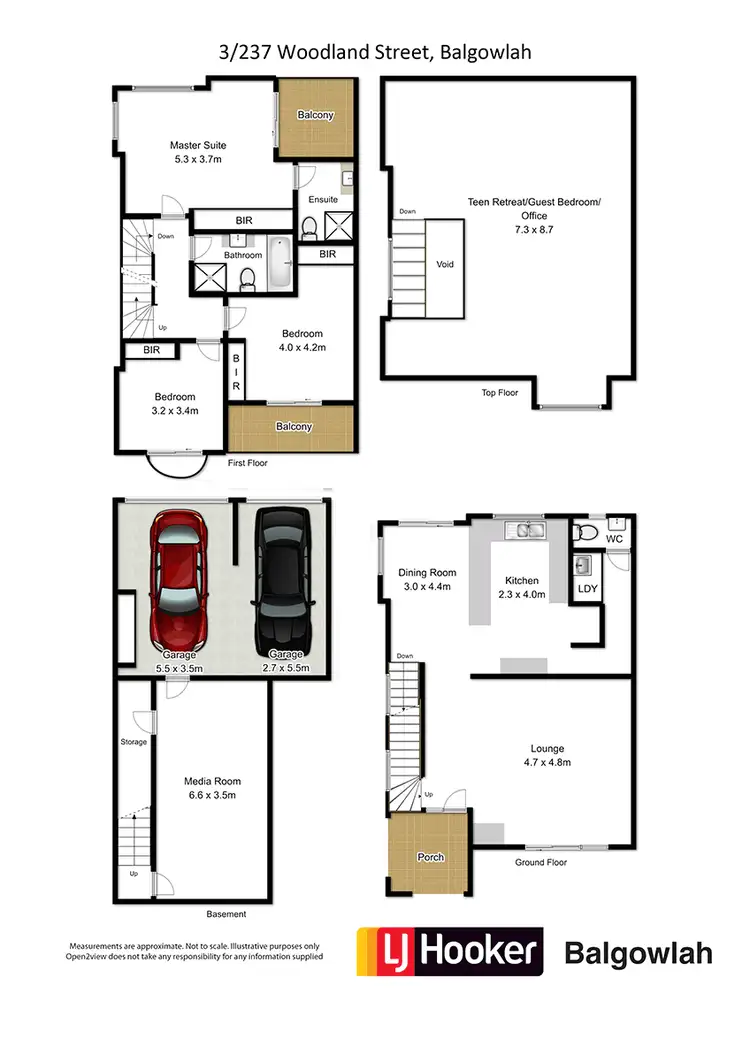 Floorplan of Homely townhouse listing, 3/237 Woodland Street, Balgowlah NSW 2093