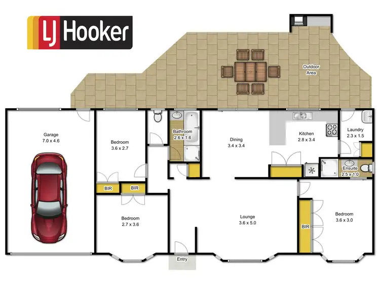 Floorplan of Homely house listing, 1 Ibis Court, Traralgon VIC 3844