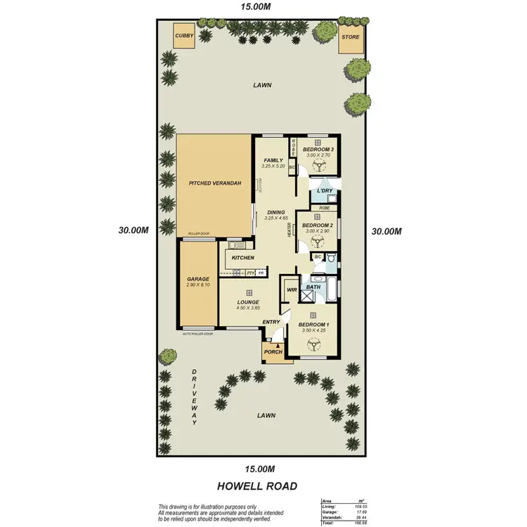 Floorplan of Homely house listing, 19 Howell Road, Parafield Gardens SA 5107