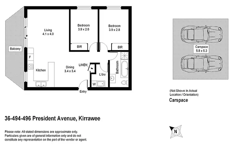 Floorplan of Homely unit listing, 36/494-496 President Avenue, Kirrawee NSW 2232