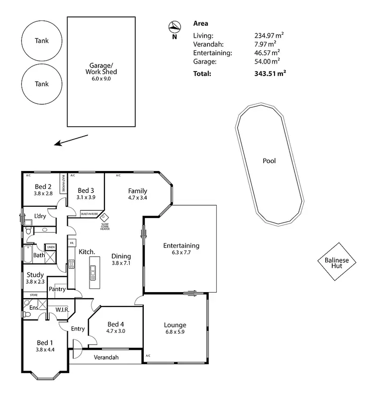 Floorplan of Homely house listing, 33 Waterman Road, Strathalbyn SA 5255