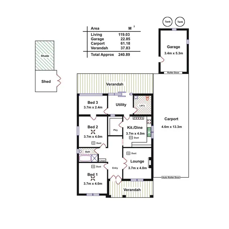Floorplan of Homely house listing, 56 First Street, Gawler South SA 5118