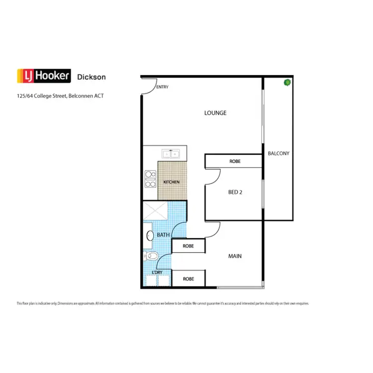 Floorplan of Homely apartment listing, 125/64 College Street, Belconnen ACT 2617