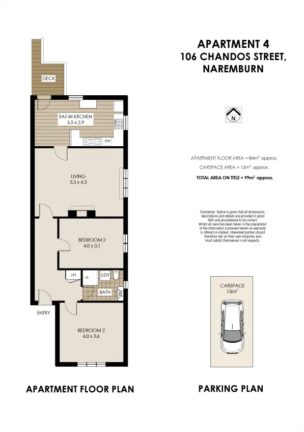 Floorplan of Homely apartment listing, 4/106 Chandos Street, Crows Nest NSW 2065