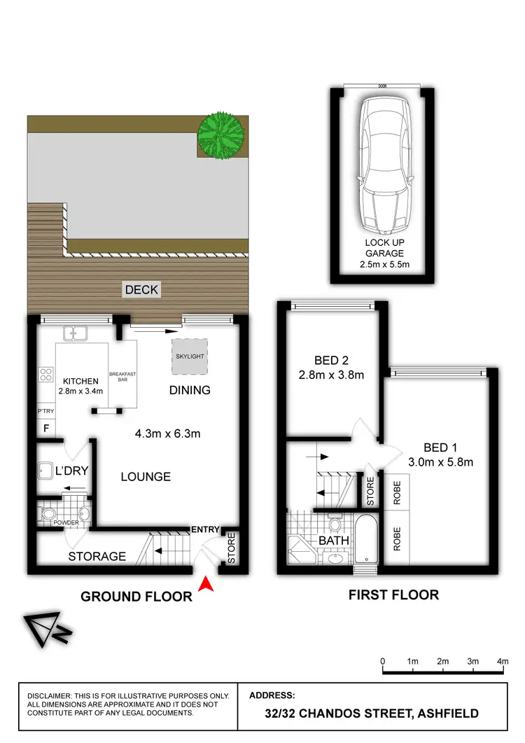 Floorplan of Homely townhouse listing, 32/32 Chandos Street, Ashfield NSW 2131