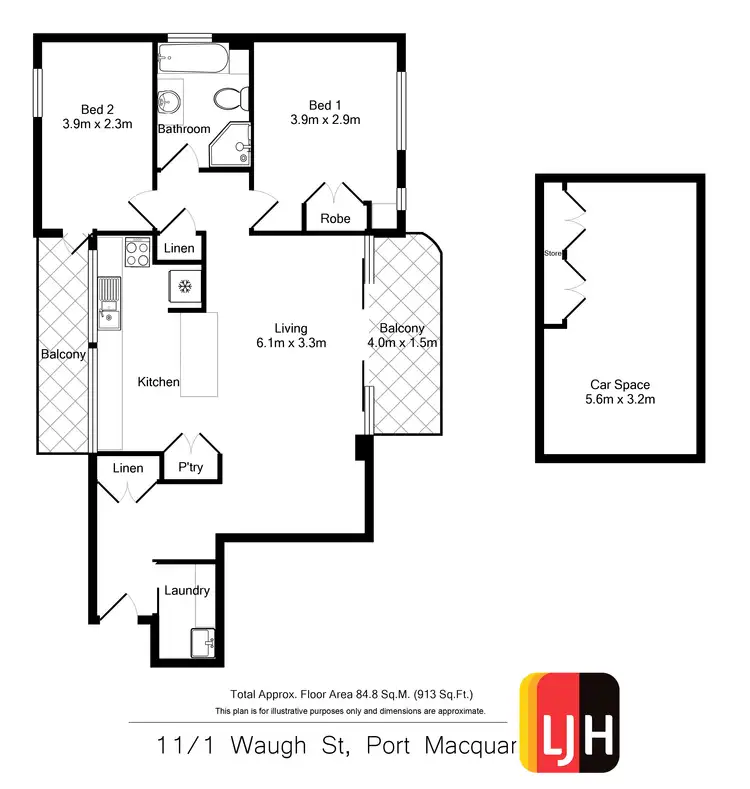 Floorplan of Homely unit listing, 11/1 Waugh Street, Port Macquarie NSW 2444