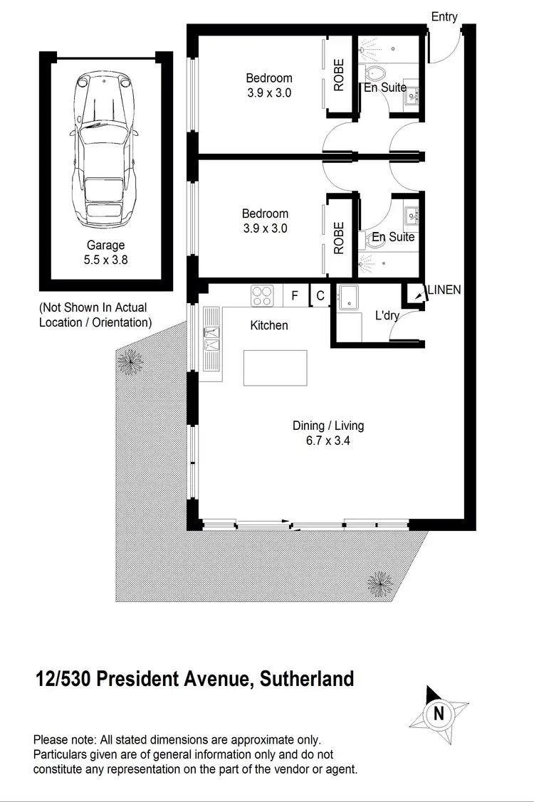 Floorplan of Homely unit listing, 12/530-536 President Avenue, Sutherland NSW 2232