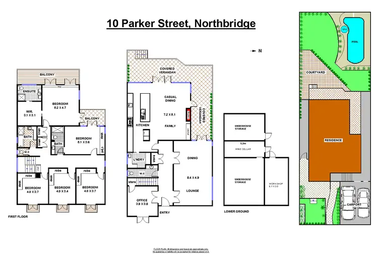 Floorplan of Homely house listing, 10 Parker Street, Northbridge NSW 2063